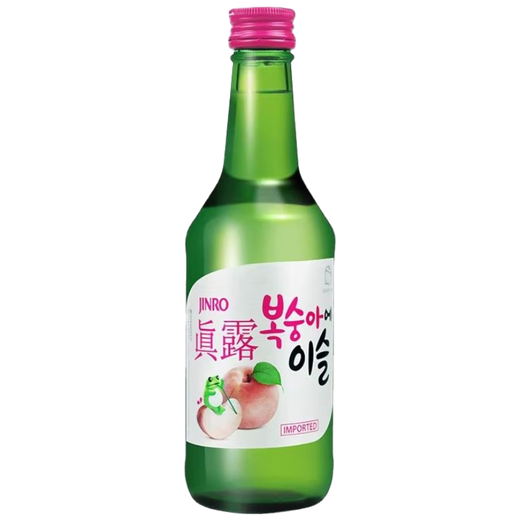 Jinro Korean imported Jinro soju peach 360ml sake women's low-alcohol grapefruit flavor bamboo charcoal fruit wine liqueur