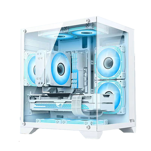 GIGABYTE Huntkey Great Wall Desktop-Hauptgehäuse 240 360 wassergekühltes Gehäuse Hundred Yuan Gehäuse Glasseite transparent/Meerblick-Raumgehäuse/tragbares Gehäuse Huntkey S900 Meeresblick-Raumgehäuse Schwarz