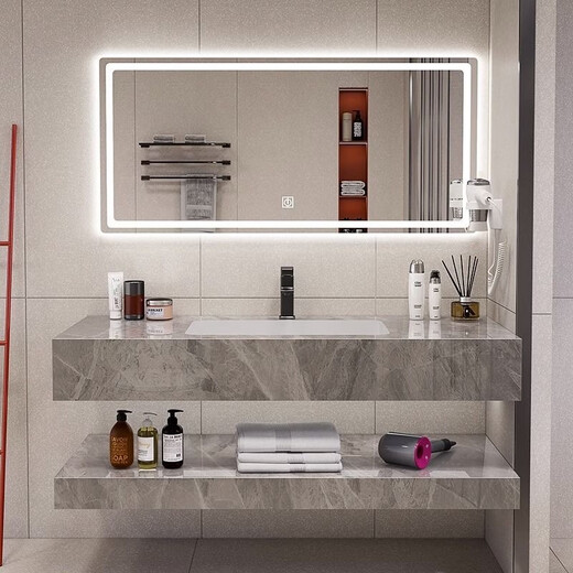 
[Double-layer rock slab] Rock slab seamless wash basin integrated double-layer bathroom wash basin hotel toilet wash basin custom-made [Private customization] SQWY [90*50] 9856 pieces sold