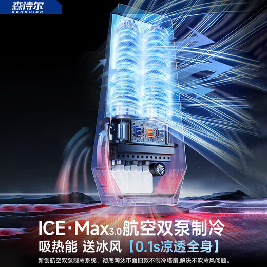 Senshier 2025 new style丨Whole house 16C air conditioner fan cooling fan refrigeration bladeless tower fan silent floor fan home living room vertical dormitory smart bedroom ice crystal refrigeration refrigeration 150丨Mechanical model German aviation motor丨3D surround wind feeling丨35db silent and undisturbed