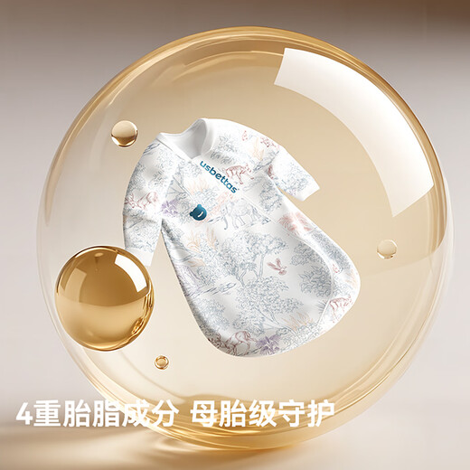 Betis baby sleeping bag constant temperature fetal fat leather children's all-in-one sleeping bag infant and toddler anti-kick quilt pajamas autumn and winter medium thickness Wanwu S