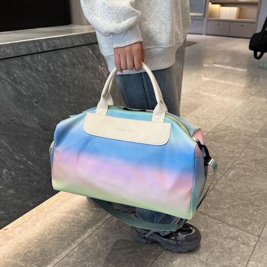 新旅行包女短途旅游手提行李包干湿分离运动健身包男大容量收纳袋 绿色 均码