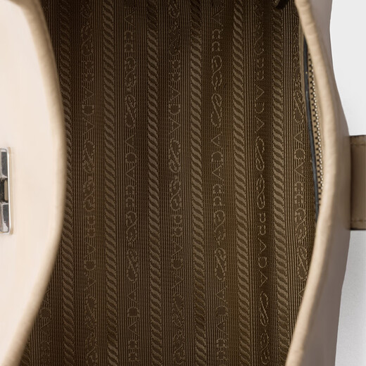 PRADA/Prada gift women's small calf leather handbag shoulder bag travertine