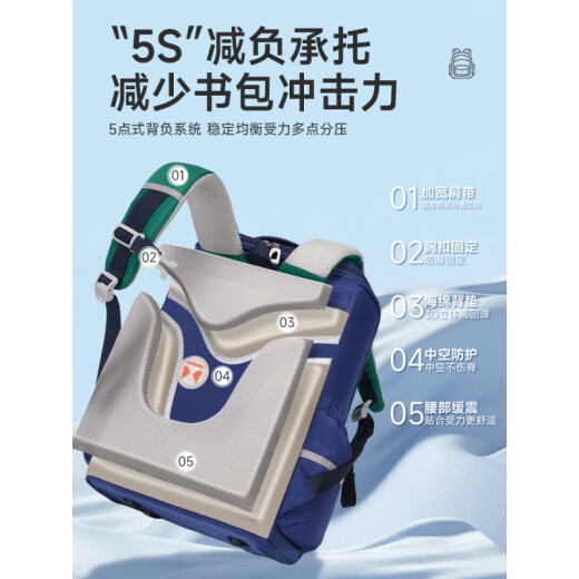 酷儿宝贝酷儿新款减负小学生书包男女耐脏防泼水简易轻便儿童背包 CY-6189#宝绿小号(建议1-2年级)