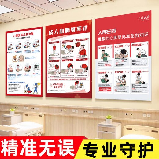 ͏⁩⁠͏⁩⁠姒桀海姆立克急救法婴儿挂图墙贴海报画儿童心肺复苏家用安全知识墙贴 Q3881心肺复苏 款12【40x60cm木