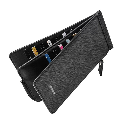 GIOIO German imported high-quality card holder large capacity multi-card slot card holder integrated wallet long bank card holder men and women blue