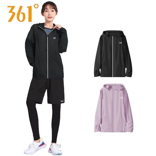 361 Sports Jacket Women's Yoga Wear Quick-Drying Long-Sleeved Top Zippered Autumn Running Fitness Suit Training Clothes Dynamic Technology-Quick Open Zipper Black S