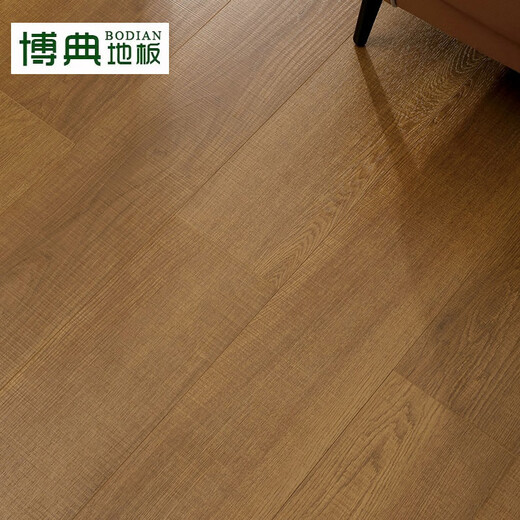 BODIAN ENF-grade environmentally friendly new three-layer solid wood composite floor, household ground heater wear-resistant solid wood three-layer wood floor BD autumn dew T3 15MM thick