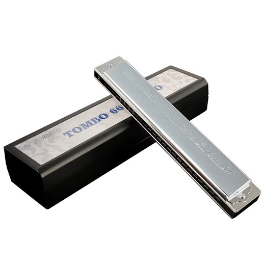 
Tongbao Japan TOMBO Tongbao official 24-hole polyphonic harmonica C tune 6624S PRO professional performance grade electroplating seat plate [Performance grade] 24-hole polyphonic G#/Ab tune
