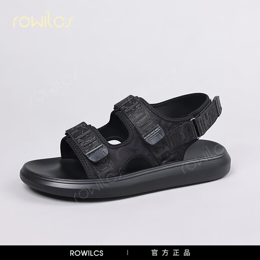 
rowilcs brand new sandals men summer fashion versatile soft sole beach shoes teenagers wear waterproof comfortable sandals men black 6187 38