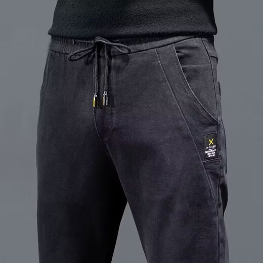 Hosen für Arbeiten für Männer tragen resistente lose elastische Sommerkonstruktionsstandorte mit Tränenfisch Denim Arbeitskleidung Arbeitsschutz Arbeit Hose 433 Grau [hohe Qualität] 4xl [Empfohlen 165-180jin [Jin ist 0,5 kg]]