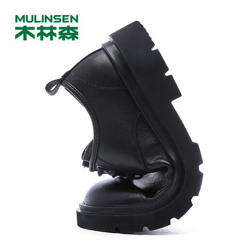 MULINSEN men's shoes business casual first-layer cowhide versatile thick-soled men's British leather shoes C9016