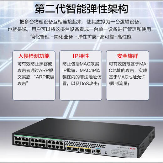 H3C H3C original S5024PV5-EI24 port gigabit manageable network Ethernet layer three network management switch S5024PV5-EI 24 port gigabit + 4