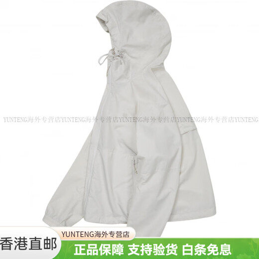 KOLON SPORT连帽宽松徽标拉链长袖夹克外套女款休闲百搭舒适简约 淡薄荷色 XS