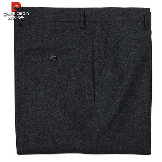Pier Cardan trousers for men's spring and autumn free iron straight suit pants for autumn and winter loose drooping business middle-aged men's trousers knitted black LD9901 29 (2 feet 2 waist)