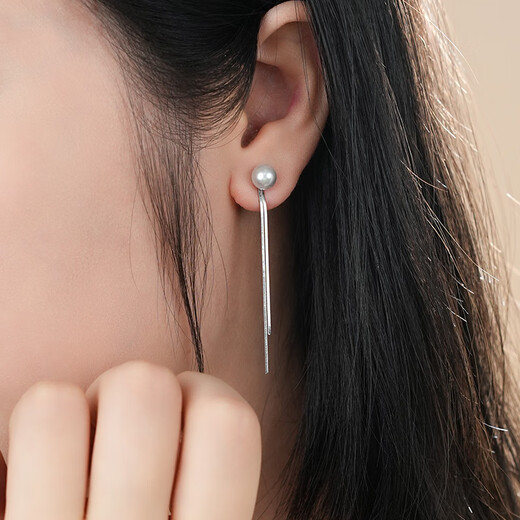 Dara seawater pearl earrings Jurchen multi-hemp strong light round two-wear earrings Chinese Valentine's Day gift for girlfriend and wife