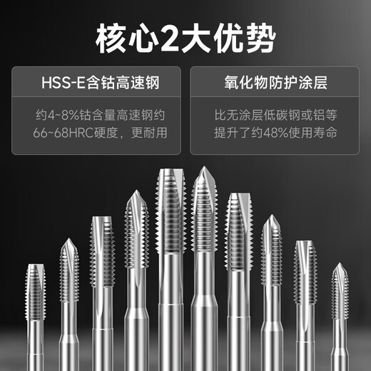 日本进口OSG美制先端丝锥1/4-20 3/8-16UNC英制BSW机用丝攻EX-POT W1-1/4 - 7 英制BSW  16837