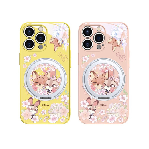 OUIO适用华为小米苹果16手机壳磁吸带支架iPhone15迪士尼14plus朱迪尼 质感黑朱迪尼克-ZBL12149H 小米15