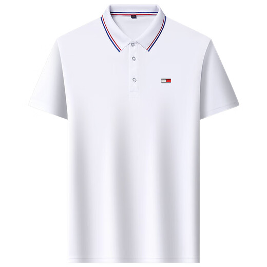 
Tommy Hee Kelly Men's Short Sleeve T-shirt Summer Thin Middle-aged Dad Loose T-shirt Lapel Polo 698 Black XH [Comfort Cotton] 4XL 190180-200Jin [Jin equals 0.5 kg] Wear