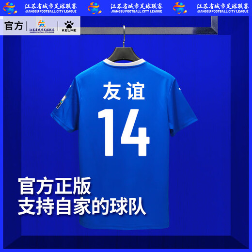 江苏省城市足球联赛南京主场球迷上衣“苏超”官方卡尔美定制足球服短袖T恤男女球衣 南京主场-仅上衣 XL