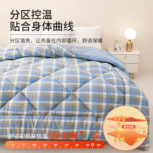 
Yierman Class A Antibacterial Quilt Single Student Quilt Spring and Autumn Air Conditioner Quilt Core Thickness 5 Jin [Jin Equal to 0.5 kg] 150x200cm Jian Xilan