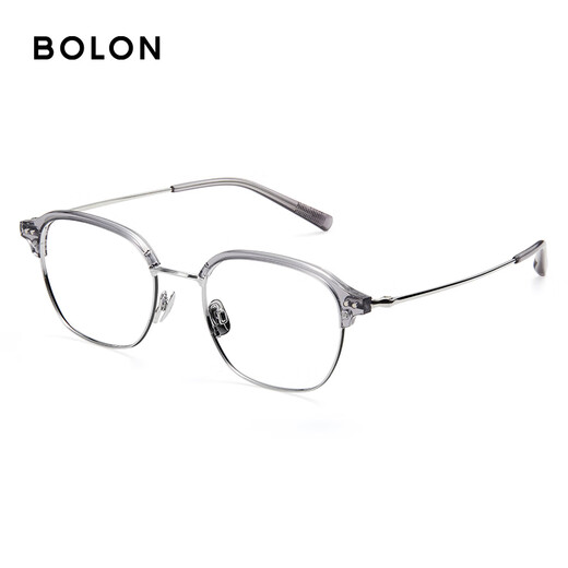 
BOLON Tyrannosaurus Glasses 25 Years New Myopia Glasses Frame Wang Hedi The same half-frame eyebrow frame optical mirror for men and women BA6069 B16 Mist gray Single frame