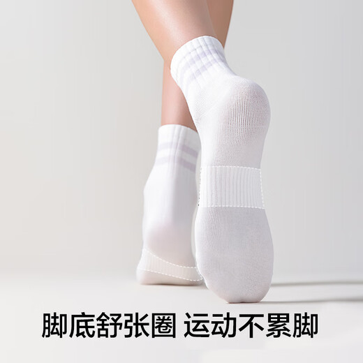 
Youkeshu [5 pairs] Women's combed cotton socks 10A moisture-relieving and sweating bacteria summer thin socks Lavender + grass green + light gray + sky blue + brown All size