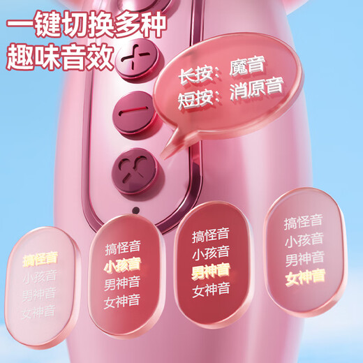 Disney Wireless Karyoke Microphone and Audio Integrated Children's Microphone Bluetooth haut-haut-parleur et fille de jouet de jouet en poudre cadeau d'anniversaire