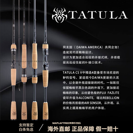 达亿瓦（DAIWA）TATULA CS V/Q 21新品蜘蛛路亚竿碳素钓鱼竿鲈鱼路亚 682m 蜘蛛XB-ST