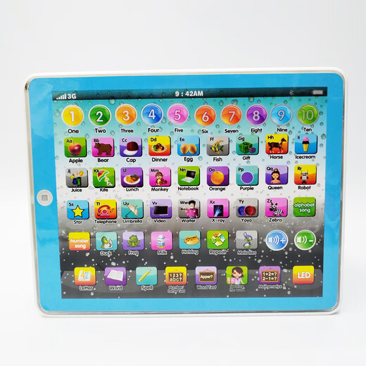 Cross-border children's large English tablet learning machine children's thinking training IPAD early education story machine toy gift yellow