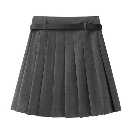 UHFR ENOS JIAYing Store officiel 2025 Summer Summer New Hippack Small A-Line Pleeded Jirt Fomen 3524 Feather Grey 3524 S