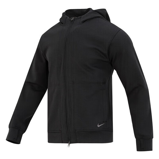 Nike (Nike) Chaqueta oficial para hombres Spring New Windbreaker Running Sportswear Fashion Stand Collar Semi-Zipper Jacket DQ4877-010 Negro S