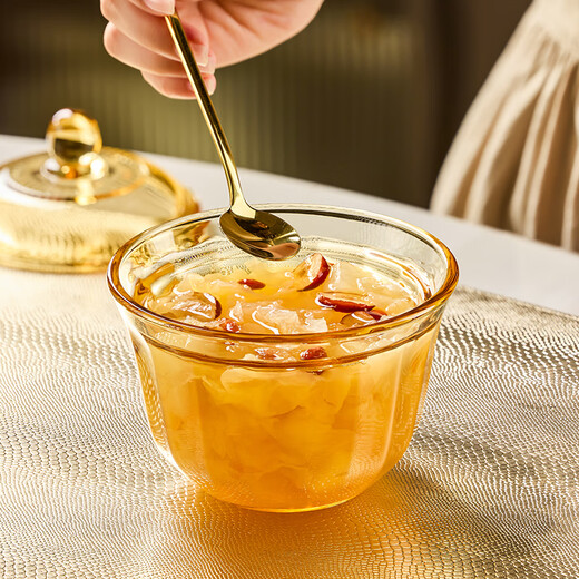 Corning (VISIONS) glass stew pot 450ml crock pot stew steamed egg custard bowl with lid, one person, one cup dessert bowl, heatable and high temperature resistant