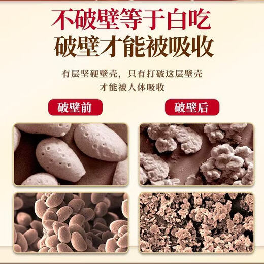 Yiniankang Blue Hat Certified Ganoderma Ganoderma Spore Polvo auténtico Changbai Mountain Red Ganoderma Spore Powder mejora la inmunidad 1 CAN 250G