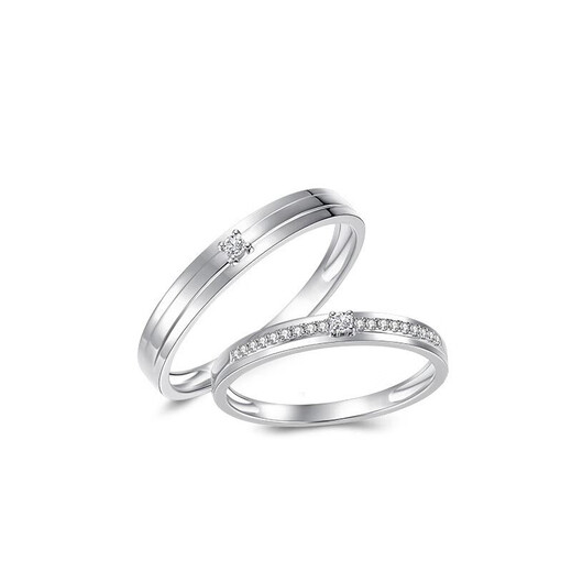 MZMZ platinum couple ring pt950 platinum engagement ring diamond ring Valentine's Day birthday gift for girlfriend light luxury model - vow ring (live)