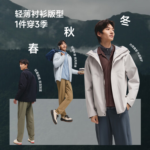 Beneunder Air Fleece Jacket Men's Shirt Jacket Lapel Outdoor Casual Commuting Jacket CL237 Thin Gray Blue XL