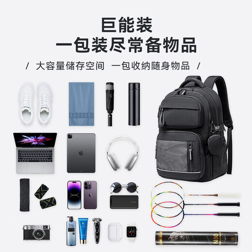 Made in Tokyo, Junengzhuo PRO student schoolbag backpack, large-capacity spine protection for junior and high school students, 17-inch computer bag