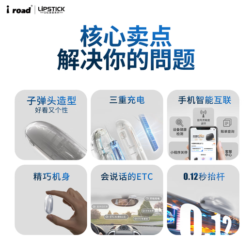 I ROAD2025 new series mini smart cardless etc. National universal high-speed 95% off automotive etc. equipment official processing, film-wearing black voice front gear + WeChat deduction
