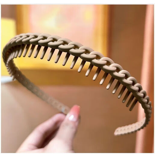 【热卖】甜美百搭发箍女洗脸专用防滑发捆新款刘海碎发发夹发饰 简约塑料发箍2个颜色随机TS98