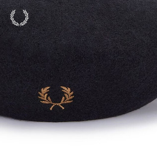 Fred Perry Men's Woolen Painter Hat 2025 Autumn New British Retro Literary Pumpkin Hat Beret BKX/Black One Size