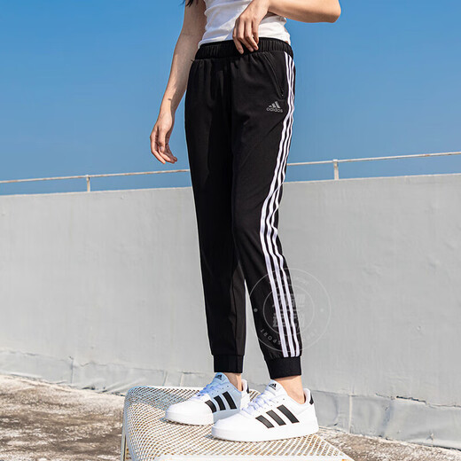 阿迪达斯 （adidas）套装女装25春夏防风梭织连帽夹克宽松外套跑步运动束脚长裤2件套 JZ2162+DY8696 S