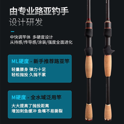 kawa Luya pole Canxing high carbon lightweight long-distance pitch mandarin fish bass universal straight handle gun handle rod set 682m Canxing second generation C gun handle 2.04m M quick adjustment