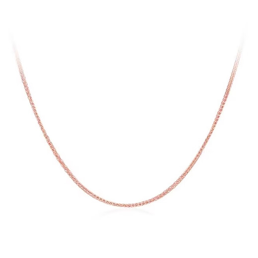 Laomiao gold 18K gold rose gold necklace Chopard chain plain chain women's clavicle chain
