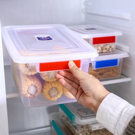 语森忆大号长方形密封保鲜盒塑料大容量收纳箱透明防潮冰箱冷冻微波 密封款9905