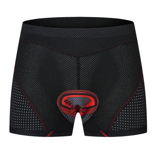 WOSAWE road cycling briefs for men and women, silicone shock-absorbing cushions, breathable and quick-drying mountain bike shorts, black and red high-end style - epoxy 5D silicone pad L (suitable for 70-80 kg)
