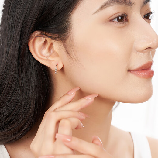 Ming brand jewelry platinum Pt950 platinum shadow prism earrings gift for women BFH0119 platinum earrings about 2.17 grams