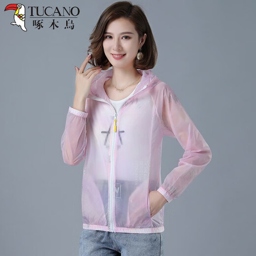 TUCANO;啄木鸟夏季防晒衣女外穿透气时尚防晒户外防晒衫薄款外套皮肤衣 白色薄 轻薄 M 建议90-100斤