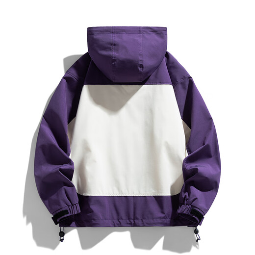 Baleno S&K Casual Jacket Men's 2025 New Autumn and Winter Velvet Hooded Jacket Men's Mountaineering Wear Outdoor Mountaineering Top Burgundy Regular L