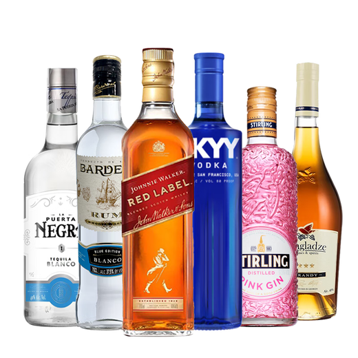 欧帅调酒套装 明天见鸡尾酒基酒套装 伏特加朗姆龙舌兰金酒 进口基酒 红方深蓝版明天见（送调酒工具）