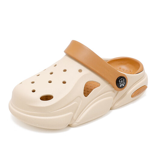 Bobdog New Children's Soft Bottom Sandals Jungen Sommerloch Schuhe Rice_Light Brown 28 -29 Größen
